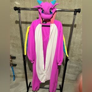 Pink dragon Kigurumi onesie